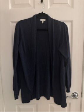 Ella Moss Navy Open Front Cardigan